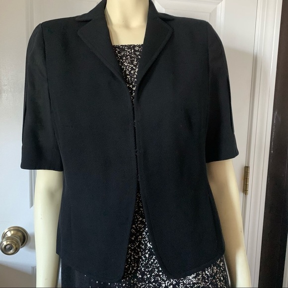 𝅺excellent Used Condition AKRIS Punto Blk Blazer Sz 10 - Picture 1 of 16